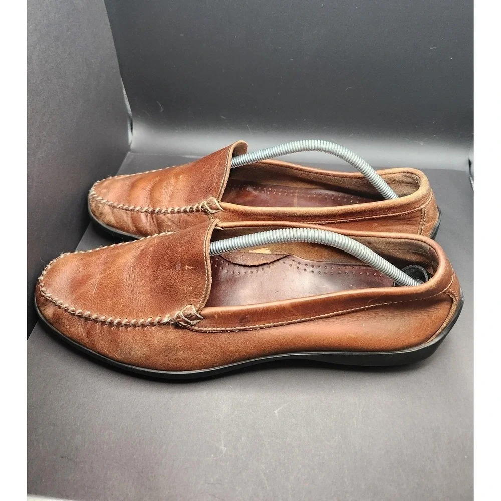 Vintage Allen Edmonds Shoes Mens Size 11‎ Leather Slip On Loafers El Paso